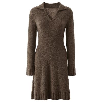 ochirly欧时力POLO领毛织连衣裙