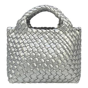 小瑞靓包 手工编织菜篮子包 小水桶包包女2025新款单肩斜挎链条包