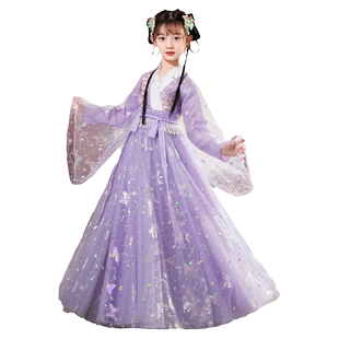 女童汉服童装儿童礼服中国风小女孩古装连衣裙2026新款唐装秋冬款