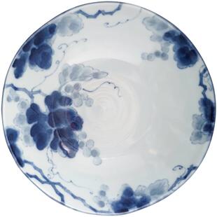 日本进口陶瓷盘釉下彩日式餐具家用碗蔬菜盘子水果沙拉碗大汤面碗