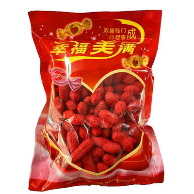 结婚红花生陪嫁大颗粒红壳花生