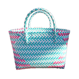 超市购物篮手提篮塑料买菜篮子手提篮时尚洗浴收纳篮编织篮洗澡篮