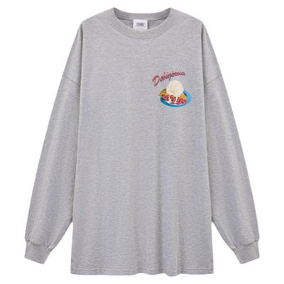 ANDAHALF休闲印花长袖T恤