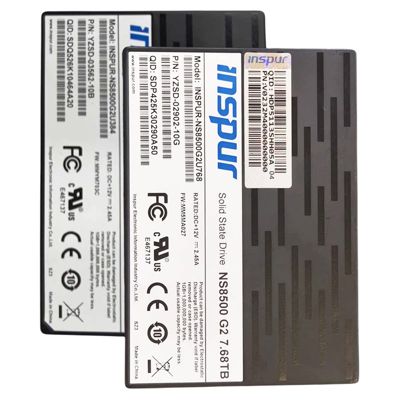 浪潮inspur NS8500 3.84T 7.68T固态硬盘SSDU.2 PCIE4.0 NVME二手