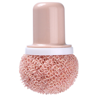 不粘锅清洁球不易伤涂层锅厨房刷锅刷碗多用彩色纳米球带柄洗锅