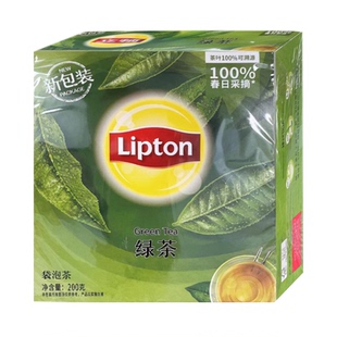 包邮Lipton立顿绿茶100包另有红茶 茉莉花茶可选 立顿茶包袋泡茶