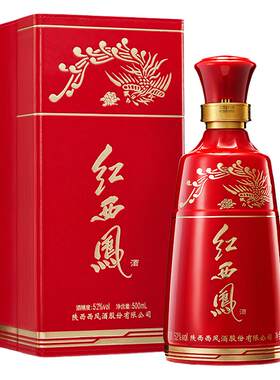 西凤酒52度红西凤白酒单瓶500ml