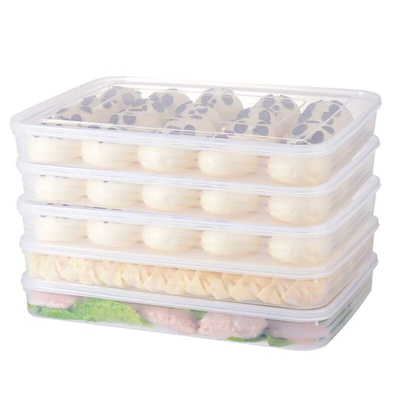 食品级大容量多层超大冷冻饺子盒