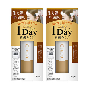 （2盒)日本 HOYU美源 CIELO宣若染发笔 1Day速染遮白补染梳 4色