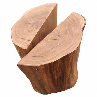 实木墩子大板支架脚架桌脚原木凳子茶桌半圆树墩大板茶几花架底座