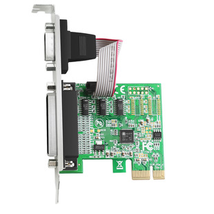 PCI-E双串口卡AX99100芯片电脑主机扩展串口并口卡PCIE转com口用