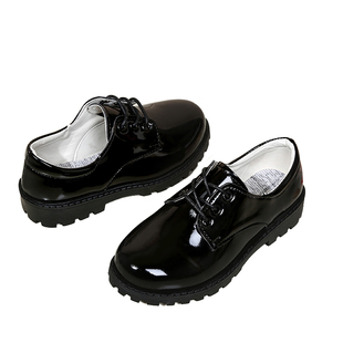 男女童皮鞋黑色白色软底中小学生演出小皮鞋英伦风儿童舞蹈表演鞋