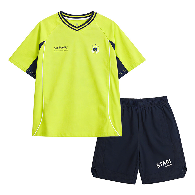 男童夏季速干短袖运动队服套装