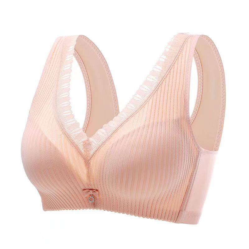 新品内衣背心式文胸女小胸显大聚拢无钢圈收副乳防下垂中厚款胸罩