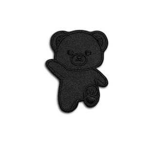 羽绒服专用布贴高端无痕自粘免缝衣服破洞修补贴片黑色小熊补丁贴