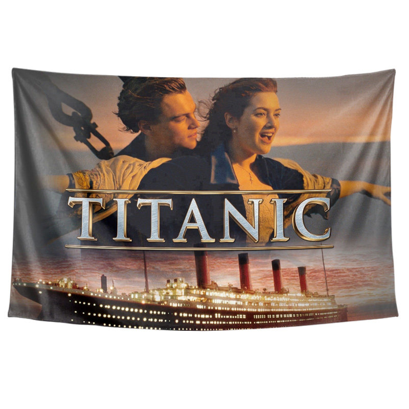 Titanic泰坦尼克号奥斯卡爱情电影定制装饰背景墙布海报挂毯挂布