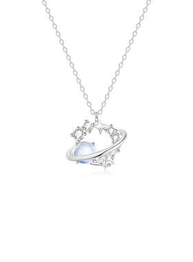 星球纯银项链女轻奢小众锁骨链