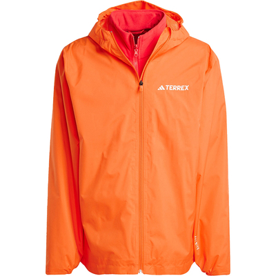 Adidas/阿迪达斯正品冬季男士保暖摇粒绒三合一连帽冲锋衣JY4801