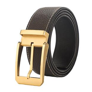 V.V.Brown双面头层牛皮皮带男士高档品牌正品中青年腰带男款真皮