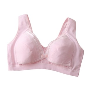纯棉大码哺乳内衣春秋薄款孕妇喂奶文胸无钢圈超薄前扣背心全罩杯