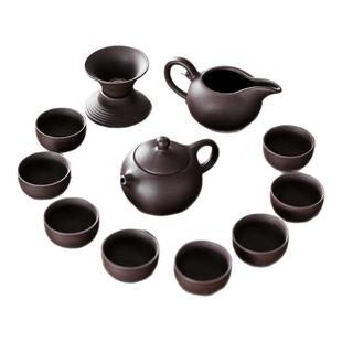 紫砂壶功夫茶具套装2025新款家用泡茶专用茶杯喝茶陶瓷办公室盖碗