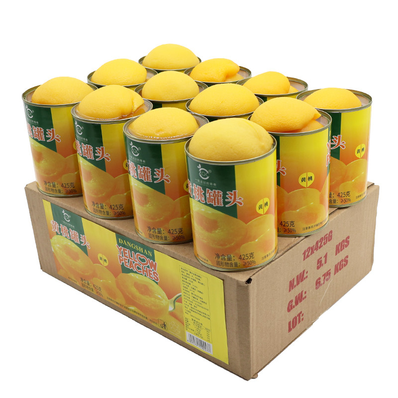 黄桃罐头12罐*425g正品整箱