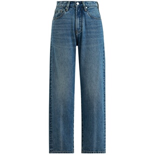 RUGOSAM「直筒系列」宽松休闲丨高腰女修身显瘦九分牛仔裤RB0009