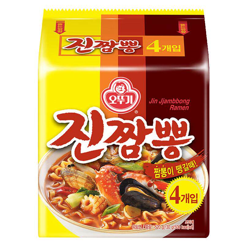 不倒翁真海鲜拉面韩国进口金拉面袋装速食