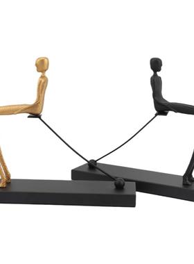 新中式金属框架人物样板房