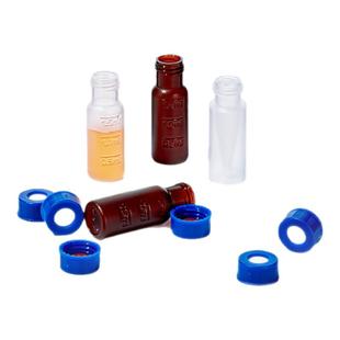 Labshark塑料进样瓶250μL2mL透明棕色带刻度色谱气相液相管PP材质内插管一体瓶顶空预切实心瓶盖样品瓶