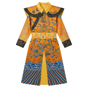 成人古装清朝服装男装皇帝龙袍男皇上衣服乾隆康熙蟒袍演出表演服