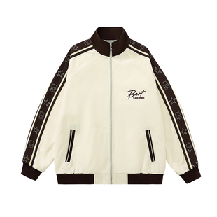 【TF家族-陈思罕同款】辛普森一家刺绣拼接立领上衣潮流男生外套