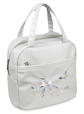 新款绣花饭盒包女包手提包休闲逛街拎包上班便当包多用手拎包小包