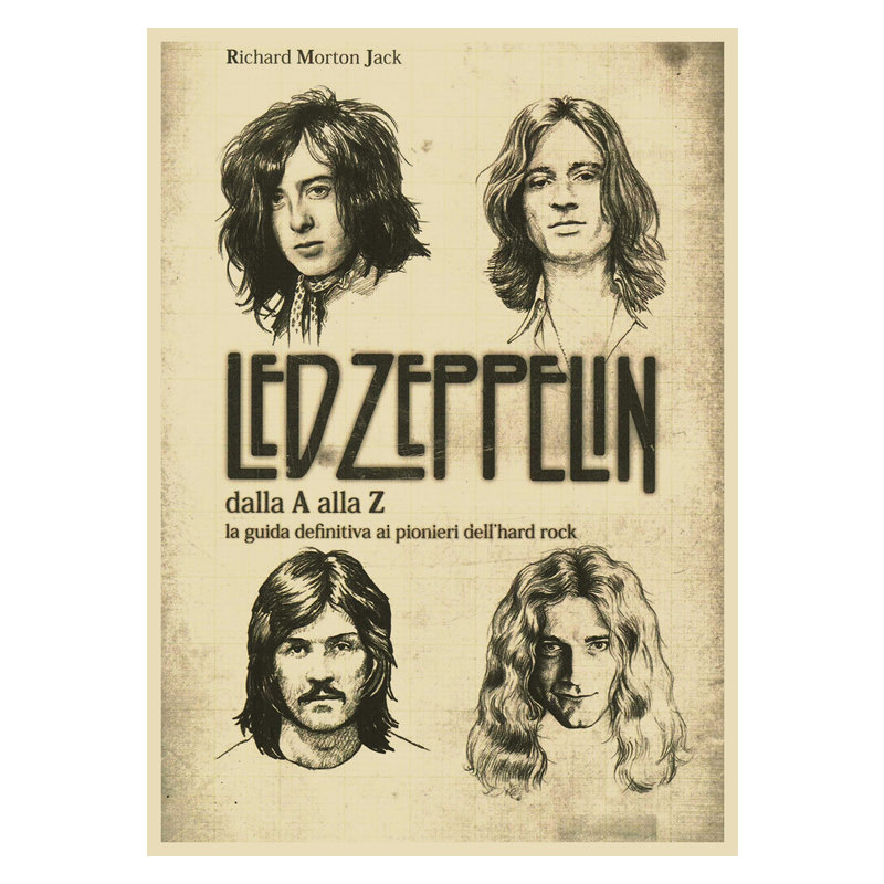 齐柏林飞艇乐队 牛皮纸海报 复古装饰画 摇滚 贴画 Led Zeppelin