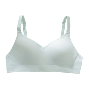 内衣夏薄款文胸罩少女高中大学生大胸显小聚拢2025新款爆隐形无痕