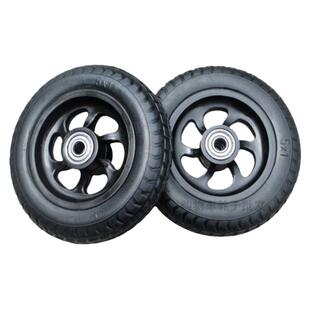 手拉车橡胶轮子轴承购物车轮便携拉杆车轱辘行李拖车轮小拉车配件