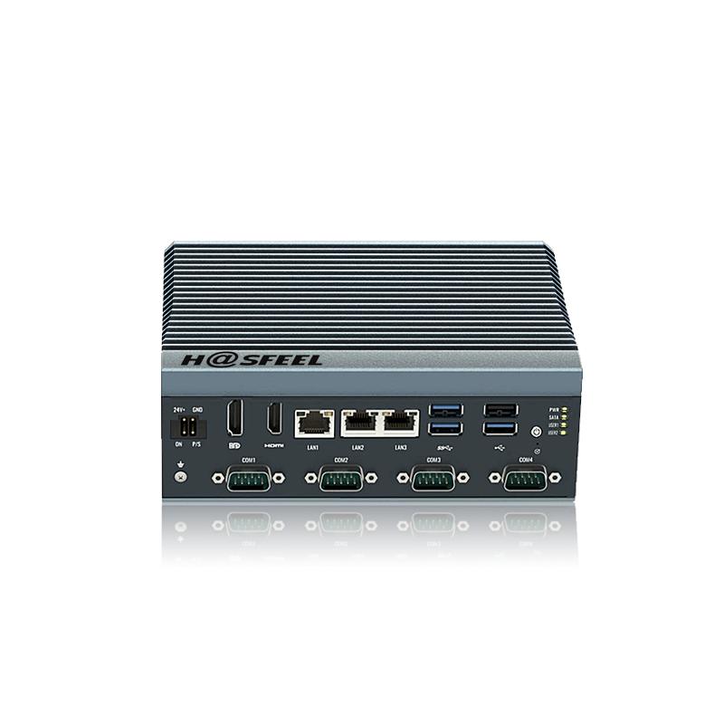 八核工业电脑导轨工控机AGV机器人控制网关视觉检测主机4G5G可UPS