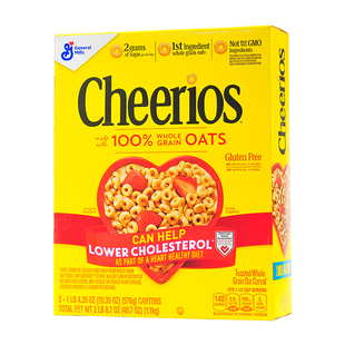 包邮美国进口通用磨坊cheerios蜂蜜燕麦圈甜麦圈即食冲饮谷物早餐
