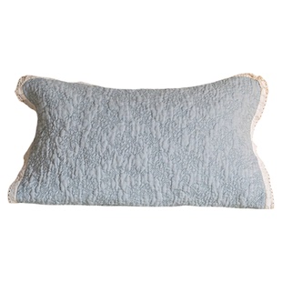 花漾雅韵枕巾纯棉一对装韩式轻奢高级感家用防头油枕头巾可固定