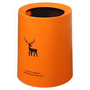 家用双层垃圾桶套筒2025新款轻奢客厅厨房大容量纸篓办公室卫生桶