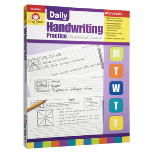 Evan-Moor Daily Handwriting Practice TE 每日练习系列书法练习册 完整版 美国加州教辅 英文原版进口 英文字母书写练习evanmoor