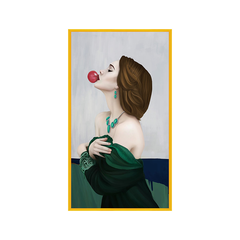 服装店KTV美女背景自粘墙纸贴画
