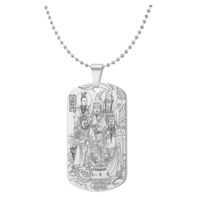 五路财神吊坠赵公明比干王亥关公