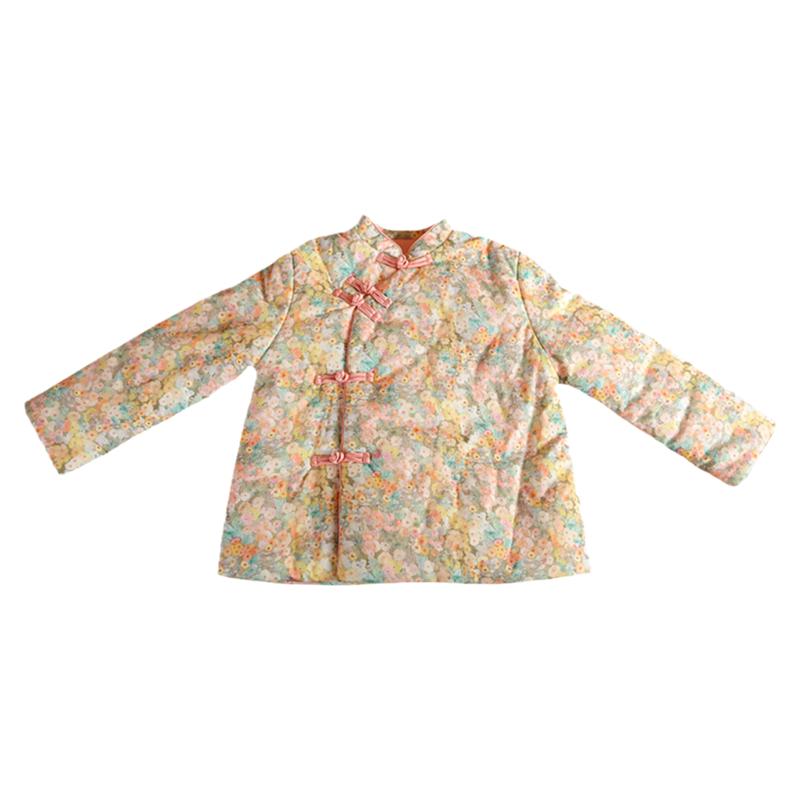 允儿妈女童2024冬季新款旗袍裙马甲棉服套装宝宝复古中国风拜年服