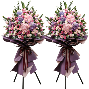 北京闪购开业花篮鲜花速递同城三脚架大麦花篮开张庆典乔迁送花