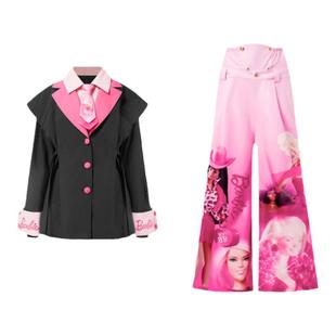 BCG芭比限定合作款滑雪套装领带西装阔腿裤3L专业单双板防风防水