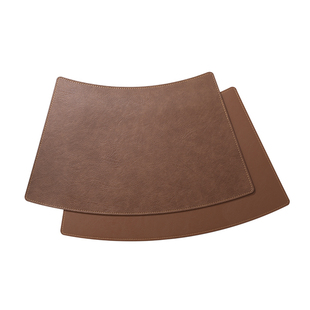圆桌扇形皮革餐垫防水防油免洗餐桌垫轻奢高级感酒店餐厅餐具垫