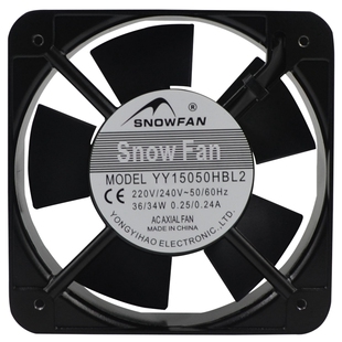 SNOWFAN全新15CM15050双滚珠220V散热风扇交流380V机柜轴流风机
