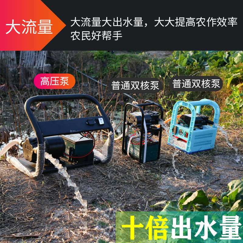 12v充电式水泵农用灌溉浇水浇菜神器浇水家用浇地田园抽水泵井水