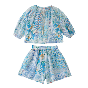 夏季亲子装母女装沙滩海边一家三四口洋气父子套装裙度假款家庭装